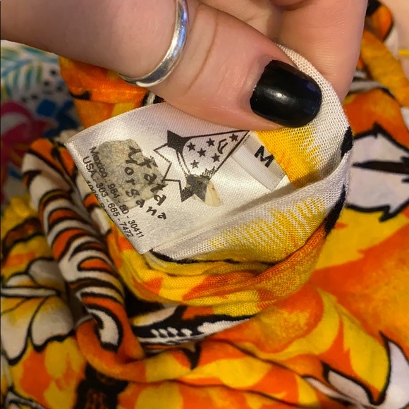 Vtg colorful mini colorful fringe wrap skirt - Picture 4 of 4